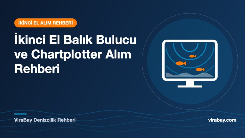 İkinci el balık bulucu ve chartplotter ekranında sonar görüntüsü